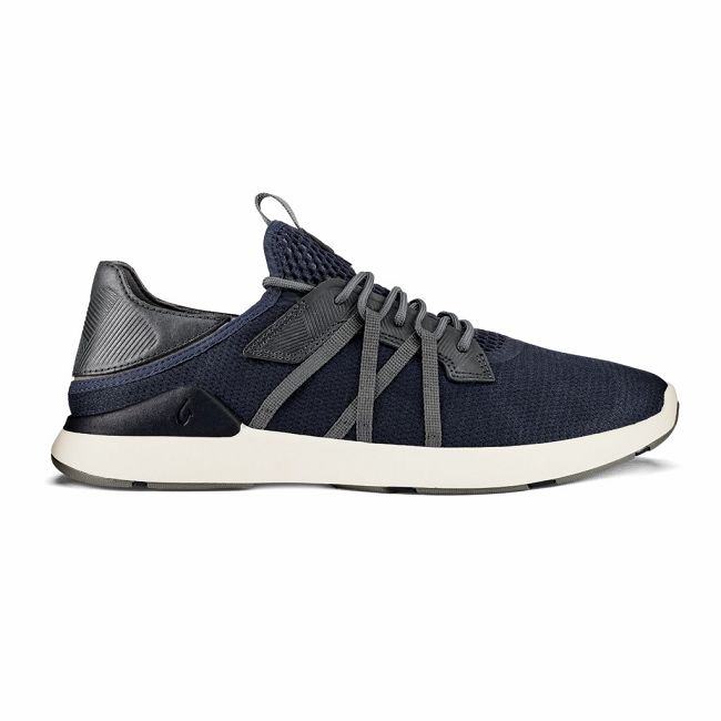 Olukai Men's Mio LI Sneaker - Trench Blue / Charcoal US751-036